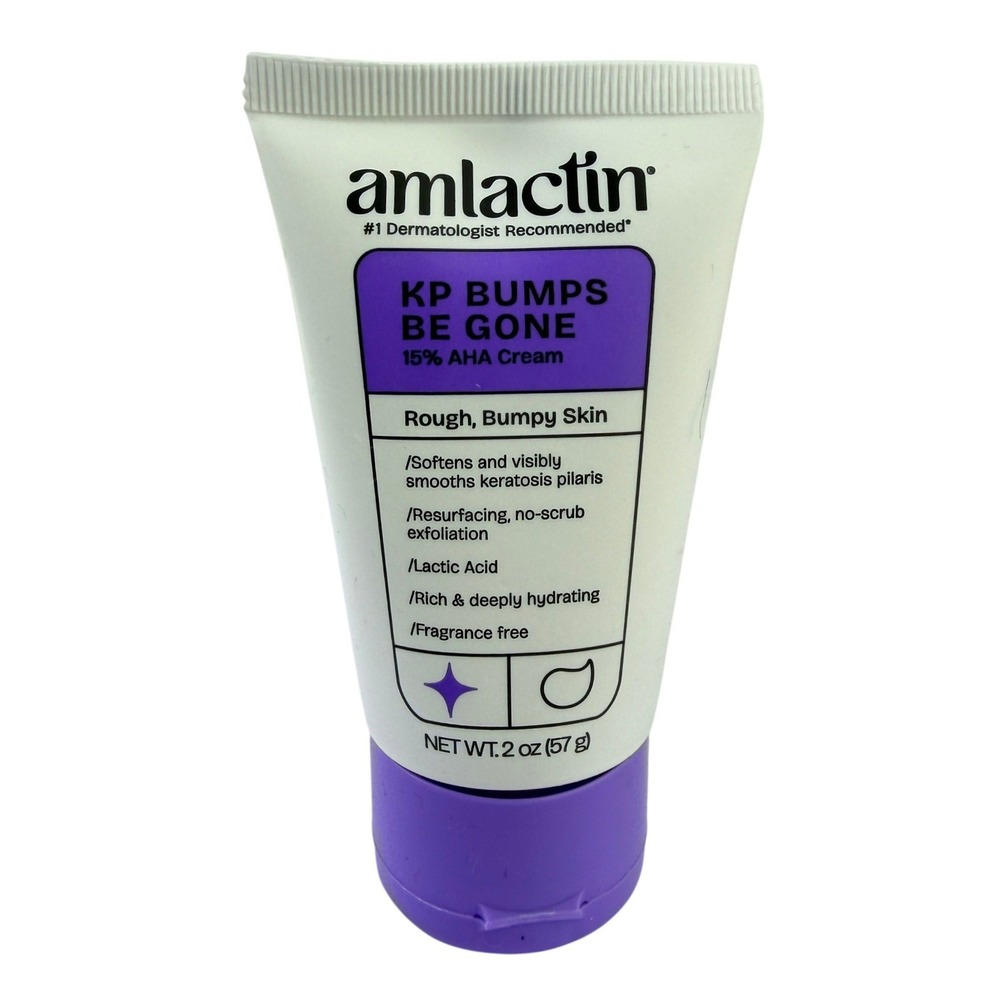 AmLactin KP Bumps Be Gone 15% AHA Cream 2oz Lactic Acid Exfoliating Moisturizer